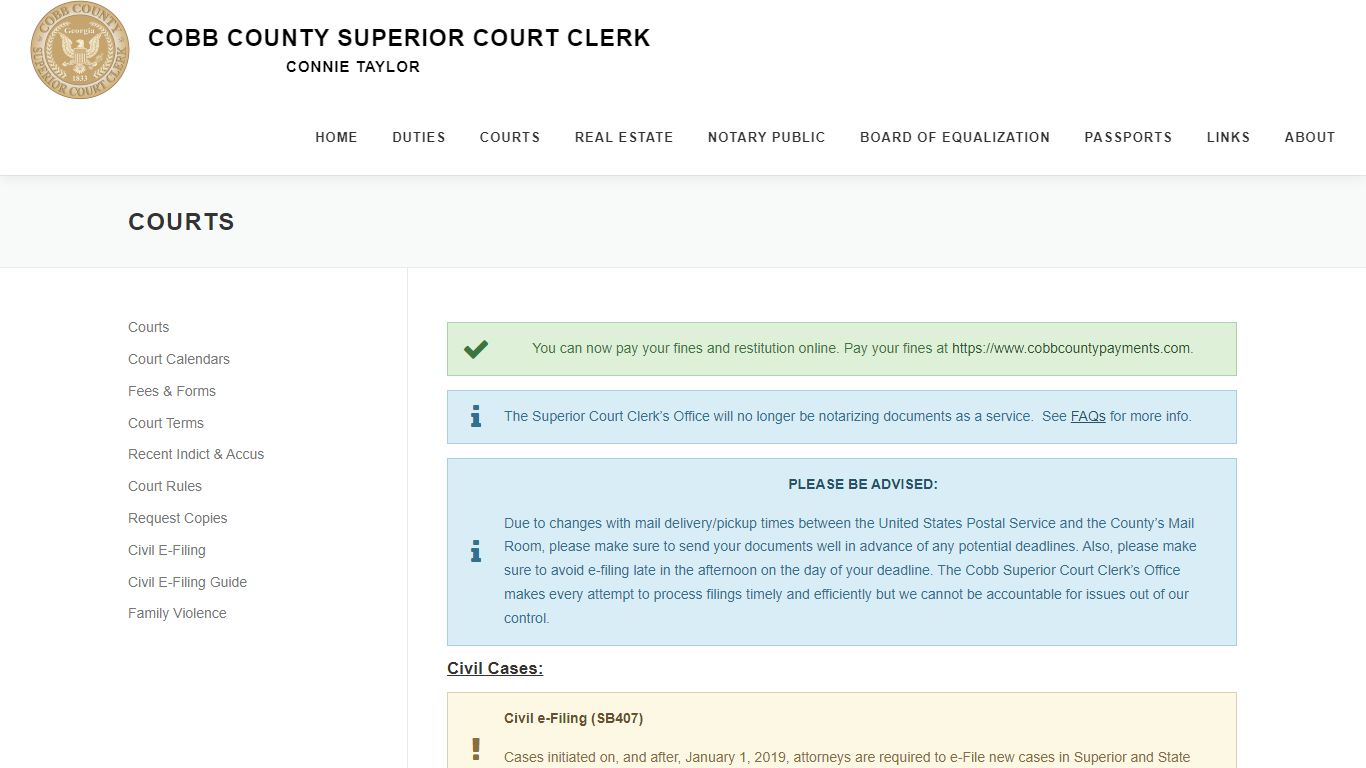 Courts – Cobb County Superior Court Clerk